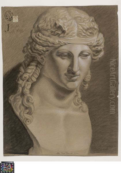 bust of Dionysus Oil Painting by Frans Fleminck