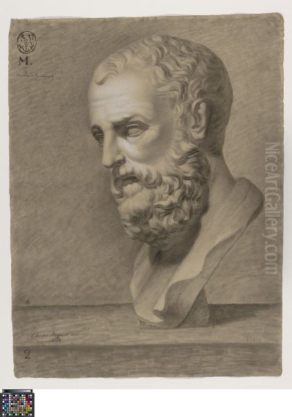 bust of Solon Oil Painting by Charles Recour