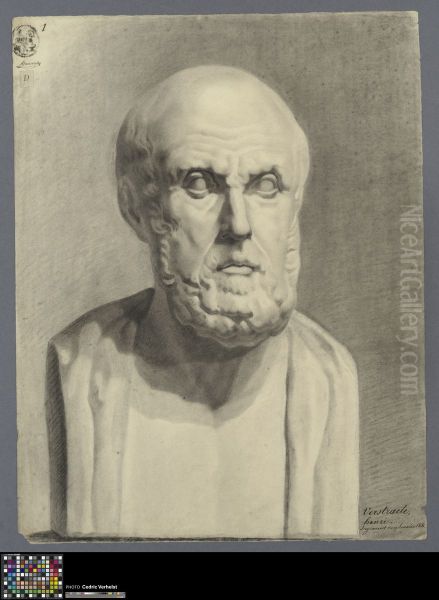 bust of Hippocrates Oil Painting by Henri Verstraete