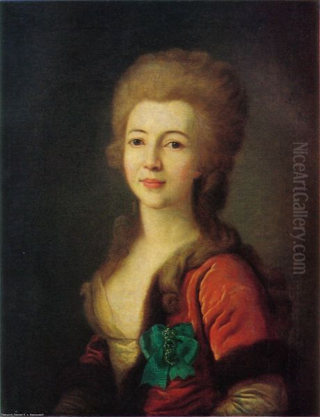 Portrait of Catherine Vorontsova (1761-1784) Oil Painting by Dmitry Levitzky