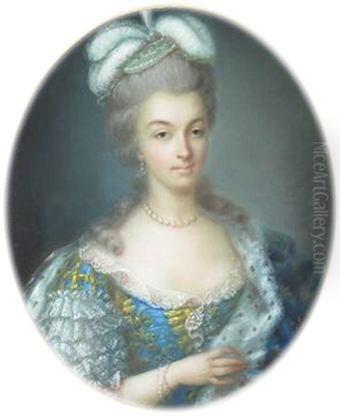 Portrait ofMarie Antoinette(1755-1793) Oil Painting by Anne Vallayer-Coster