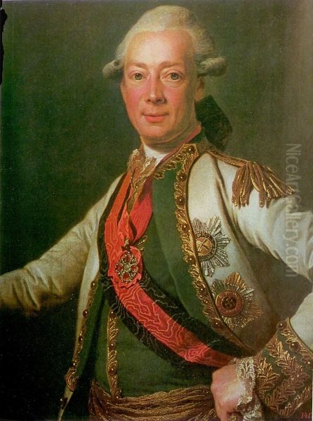 Count Ivan Grigoryevich Chernyshov or Tchernyshov (1726-1797) Oil Painting by Dmitry Levitzky