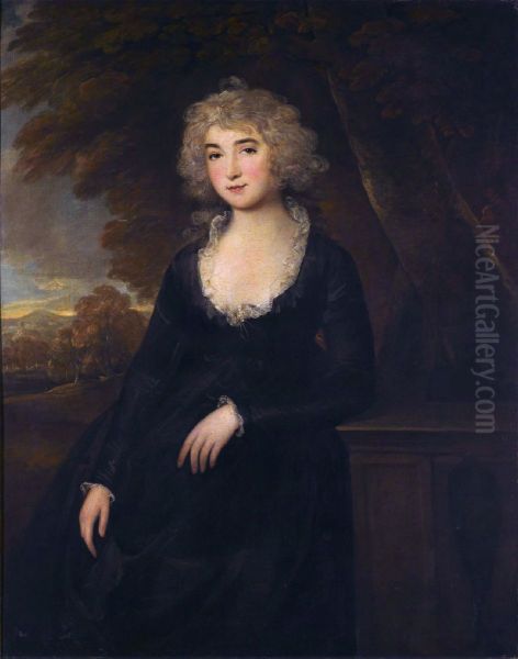 Frances Villiers, Countess of Jersey (1753-1821) Oil Painting by Thomas Beach