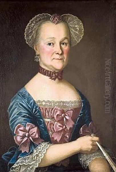 Portrait of Ulrika Bockista (1721-1782) Oil Painting by Nils Schillmark