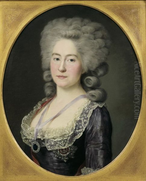 Portrait of Countess Alexandra Branicka (1754-1838) Oil Painting by Jean-Louis Voille