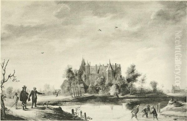 View of Castle Vilvoorde Oil Painting by David Teniers the Younger