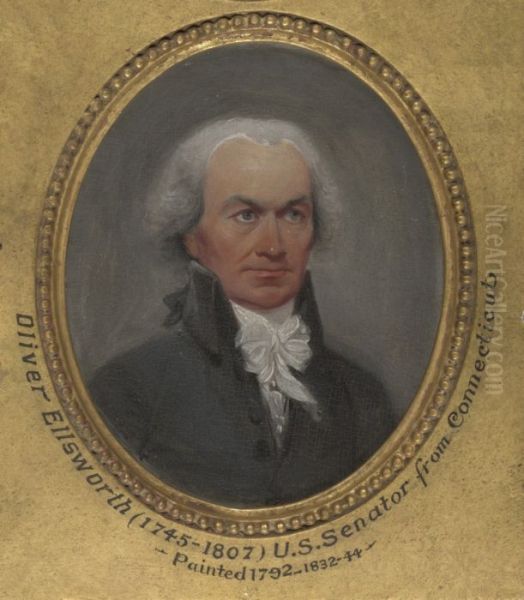 Portrait of Connecticut lawyer and politician Oliver Ellsworth. Oil Painting by John Trumbull