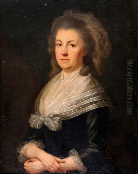 Portrait of Francisca Catharina von Steiger Oil Painting by August Friedrich Oelenhainz