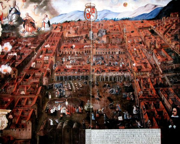 Earthquake of Cusco and procession of the Lord of the Earthquakes Oil Painting by unknown