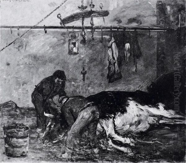 Schlachterei Oil Painting by Lovis Corinth