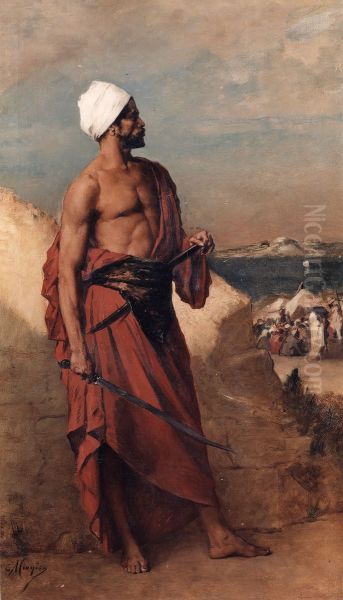 Arab sentry Oil Painting by Constantin Meunier