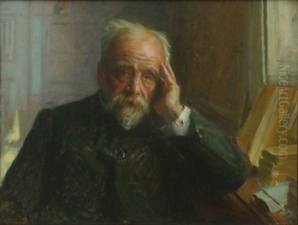 Portrait d'Ernest Lavisse Oil Painting by Jean-Joseph Weerts