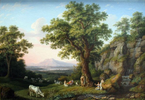 Original titleArkadische Landschaft Oil Painting by Jacob Philipp Hackert