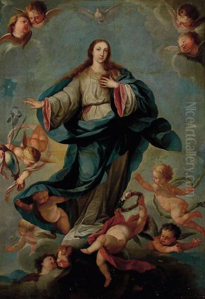 Inmaculada Concepcion Oil Painting by Francisco Carafa