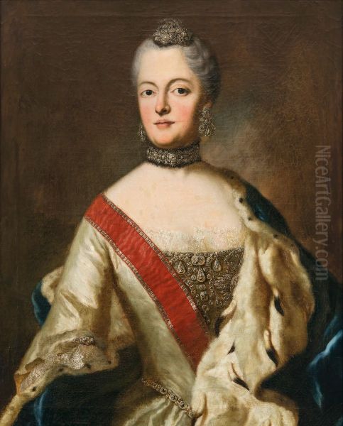 Electoral Princess Maria Antonia of Saxony Oil Painting by Georg Desmarees