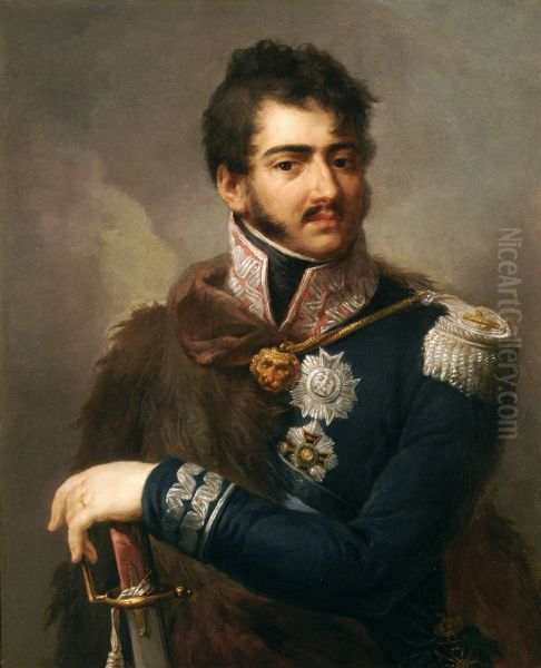 Portrait of Prince Jozef Poniatowski. Oil Painting by Josef Grassi