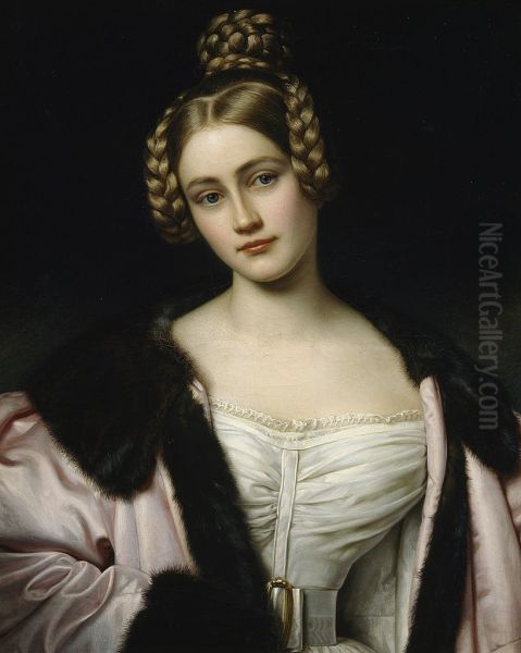 Caroline von HolnsteinfromFronberg Oil Painting by Joseph Karl Stieler