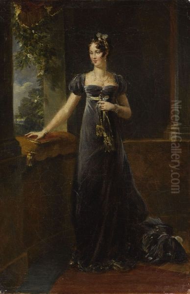 Auguste-Amelie de Baviere, vice-reine d'Italie Oil Painting by Francois Gerard