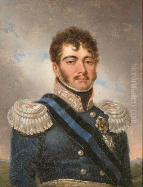 Ksiaze Jozef Poniatowski Oil Painting by Antoni Brodowski