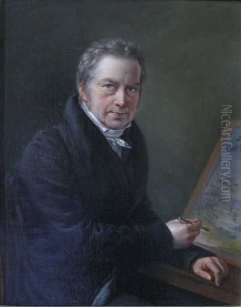 Bildnis Gabriel Ludwig Lory (1763-1840). Oil Painting by David Sulzer