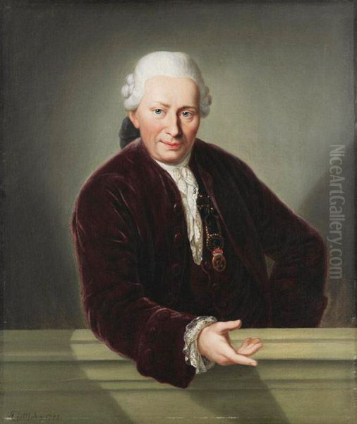 Portrait des Juristen Carl Ferdinand Hommel Oil Painting by Ernst Gottlob