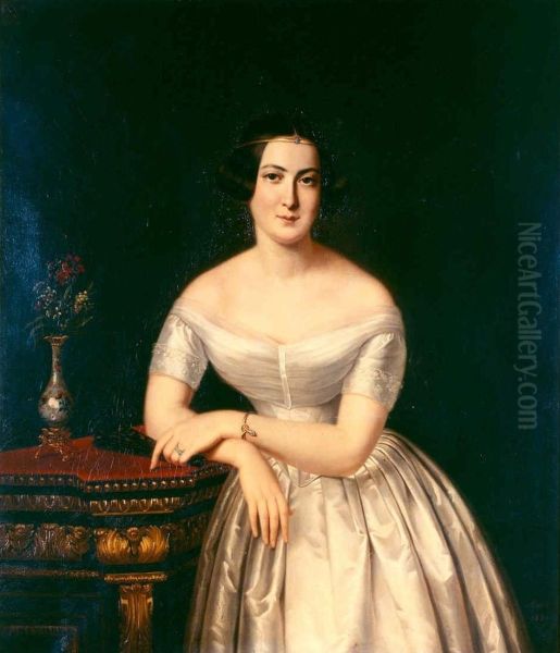 Portrait of Jeanne Arnould-Plessy Oil Painting by Clarisse Amic