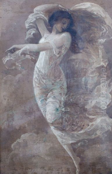 Dancing Woman Oil Painting by Louis Meynell