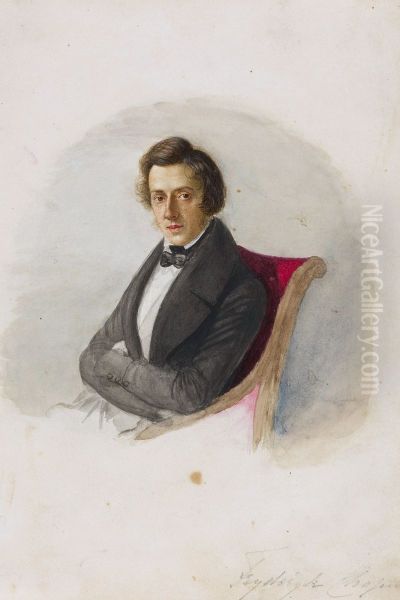 Portrait of Fryderyk Chopin. Oil Painting by Maria Wodzinska