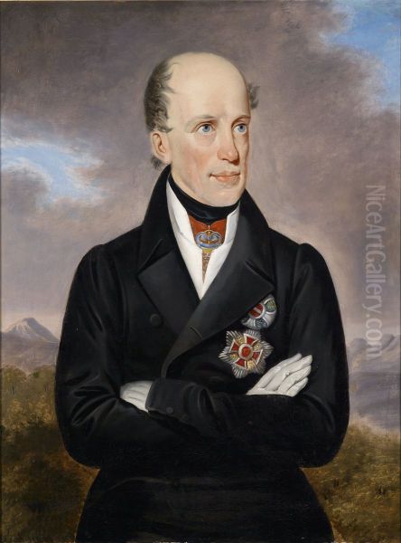 Portrait of Archduke Johann of Austria (1782-1859) Oil Painting by Unidentified painter