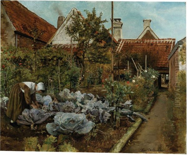 The cabbage cutter Oil Painting by Henri de Braekeleer