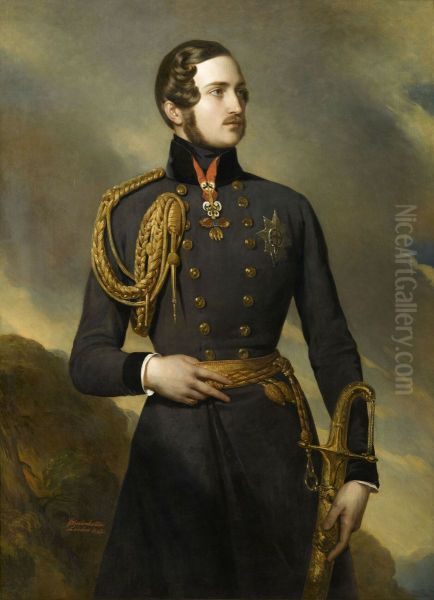 Albert of Saxe-Coburg-Gotha, Prince Consort (1819-1861) Oil Painting by Franz Xaver Winterhalter