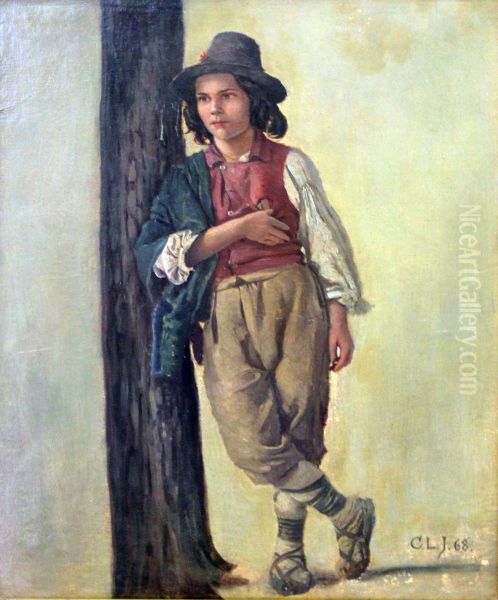 Italienischer Hirtenknabe Oil Painting by Carl Ludwig Jessen