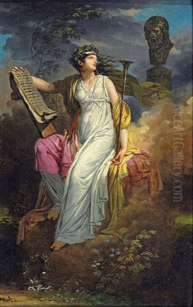 Calliope, Muse of Epic Poetry Oil Painting by Charles Meynier