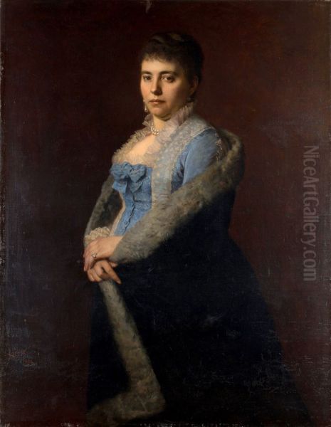 Portret Heleny Hermanowny Oil Painting by Leopold Horovitz