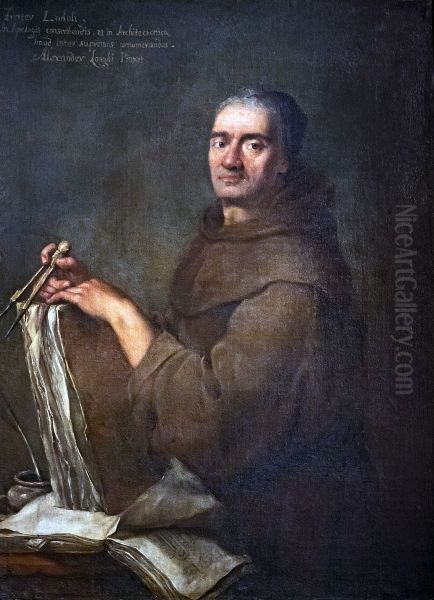 Portrait of the architectural theoristCarlo Lodoli Oil Painting by Alessandro Longhi