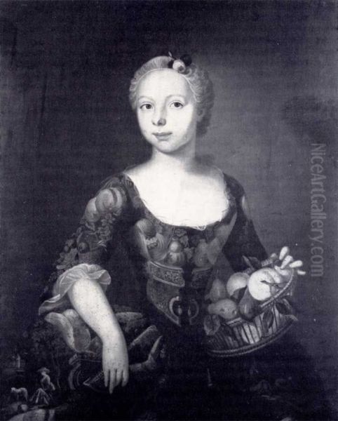 Hendrica Swanenburg (1732-1801) Oil Painting by Pierre Frederic de la Croix