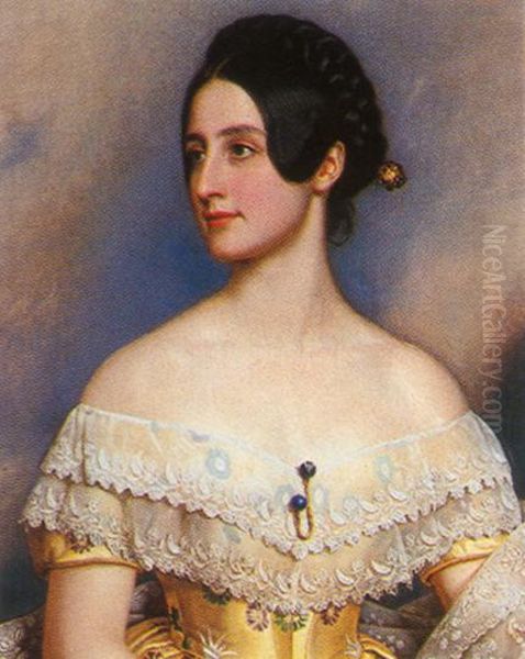 Lady Emily Milbanke Oil Painting by Joseph Karl Stieler