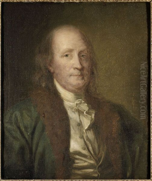 Benjamin Franklin (1706-1790) Oil Painting by George Peter Alexander Healy