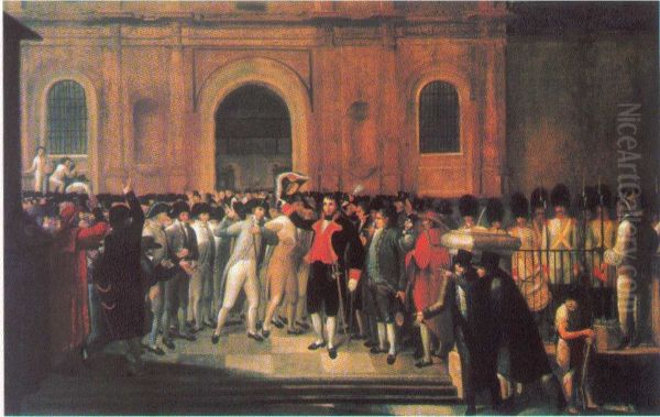 El 19 de abril de 1810 Oil Painting by Juan Lovera