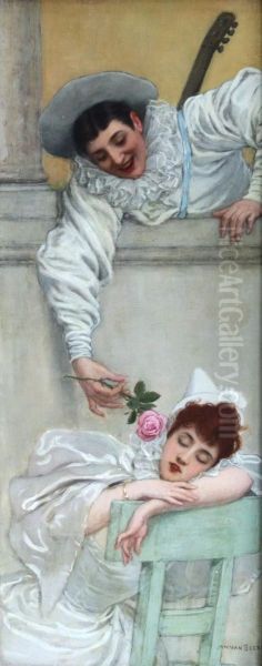 The Serenade Oil Painting by Jan van Beers