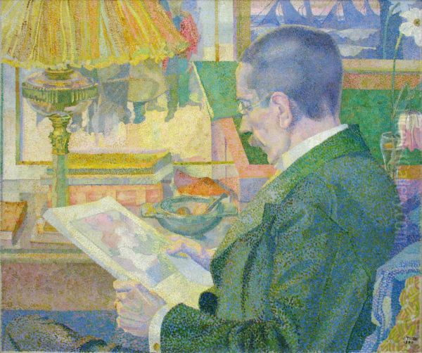 The connoisseur of prints (Dr. Aegidius Timmermann) Oil Painting by Jan Toorop