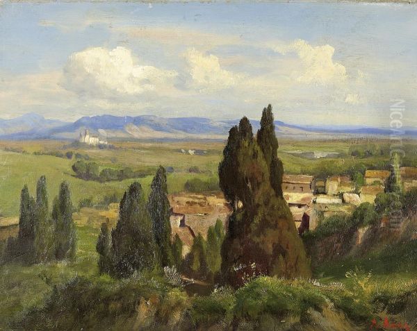 Romische Campagna Oil Painting by Albert Arnz