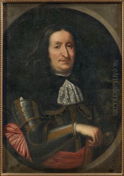 Portrait D'homme En Armure Oil Painting by Gian Battista Carborne