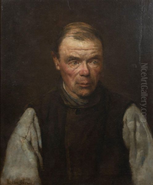 Portrait of a monk Oil Painting by Leon Houbaer