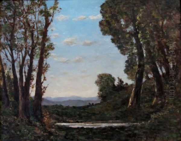 On the Borders of the Forest Oil Painting by Henri Harpignies