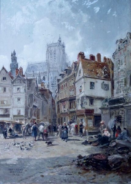 Normand Fair. Abbeville Oil Painting by Jules Achille Noel