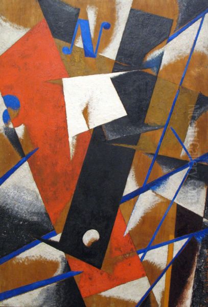 Space-power construction Oil Painting by Lyubov' Popova