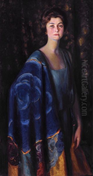 Portrait of Evangeline Brewster Johnson Oil Painting by Pierre Troubetskoy