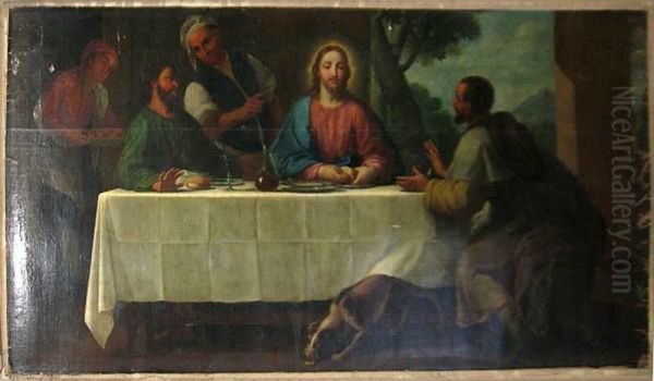 Pilgrims at Emmaus Oil Painting by Titian