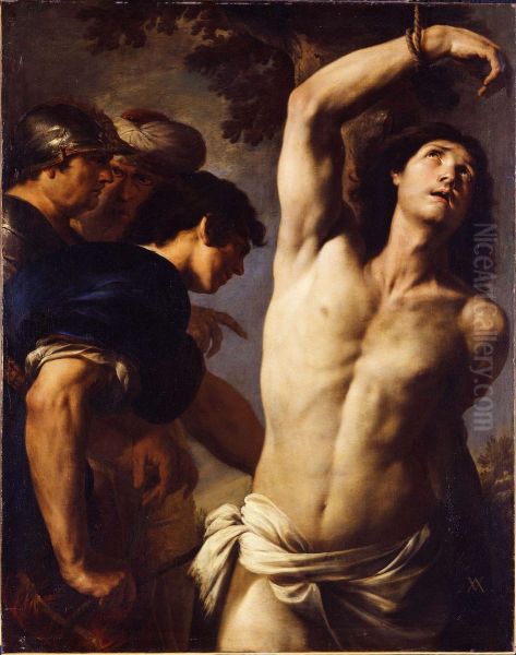 Martyrdom of St Sebastian Oil Painting by Andrea Vaccaro